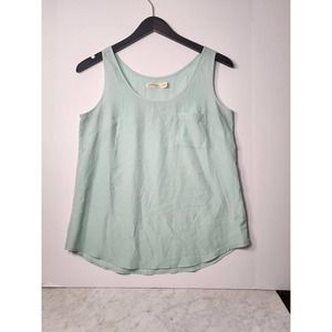 Faded Glory Women's Mint Green Polyester Sleeveless Front Pocket Tank Top M 8-10